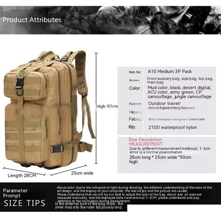 Military Tactical Backpack Waterproof Assault Daypack Travel Rucksack for Camping Hunting