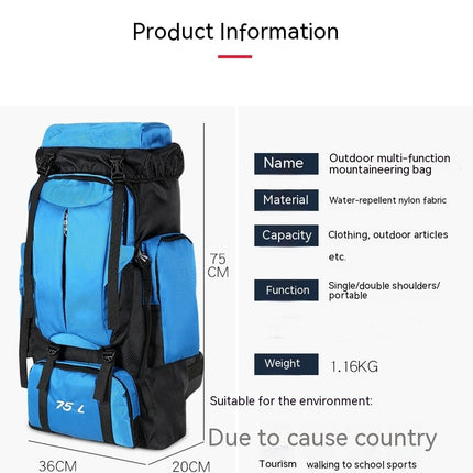 Camping Hiking Backpack for Men Mountaineering Backpack,Large Capacity Travel Sports Backpack