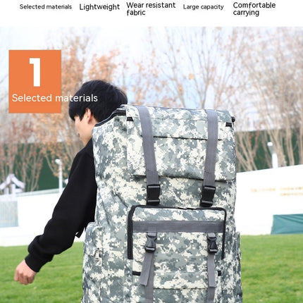 Outdoor Backpack,Large Capacity Waterproof Camouflage Mountaineering Bag, Travel Hiking Backpack