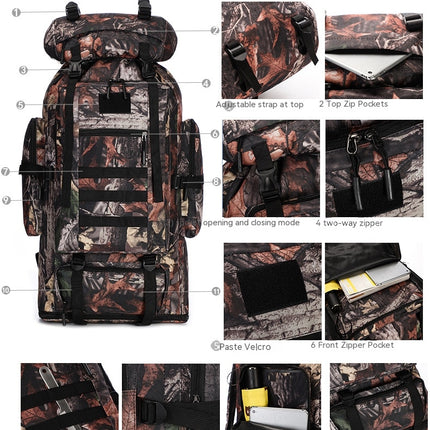Large Capacity Outdoor Sports Mountaineering Bag For Men And Women Camping Backpack
