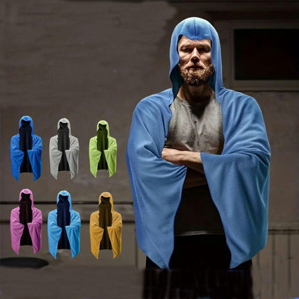 Cooling Hoodie Towel for Men, Cooling Towels for Neck and Face, Cooling Neck Wraps for Sport Workout Cycling Cold Towel
