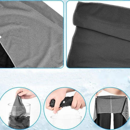 Hooded Pullover Towel Beach Camping Gym Quick Dry Sports Cool Towel Headband