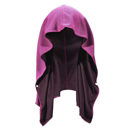 Cooling Hoodie Towel, Quick Drying Absorbent Cooling Towels for Neck and Face, UV Sun Protection Cooling Neck Wraps