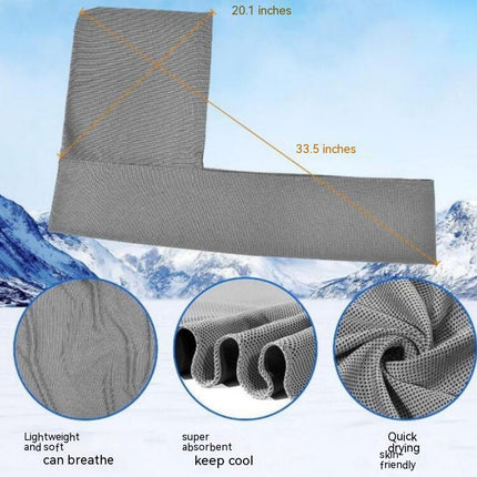 Cooling Hoodie Towel, Quick Drying Absorbent Cooling Towels for Neck and Face, UV Sun Protection Cooling Neck Wraps