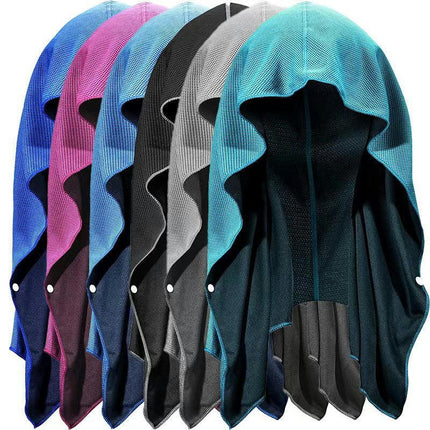 Cooling Hoodie Towel, Quick Drying Absorbent Cooling Towels for Neck and Face, UV Sun Protection Cooling Neck Wraps