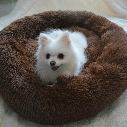 Dog Beds for Small Dogs, Donut Dog Bed with Blanket Attached, Calming Dog Bed Washable 1