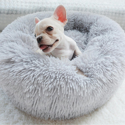 Dog Beds for Small Dogs, Donut Dog Bed with Blanket Attached, Calming Dog Bed Washable 1
