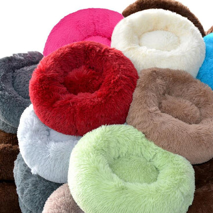Dog Beds for Small Dogs, Donut Dog Bed with Blanket Attached, Calming Dog Bed Washable 2