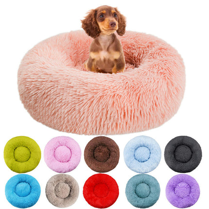 Dog Beds for Small Dogs, Donut Dog Bed with Blanket Attached, Calming Dog Bed Washable 2