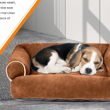 Large Washable Pet Sofa Bed with Removable Washable Cover Non-Slip Bottom Foam Pet Sofa Bed