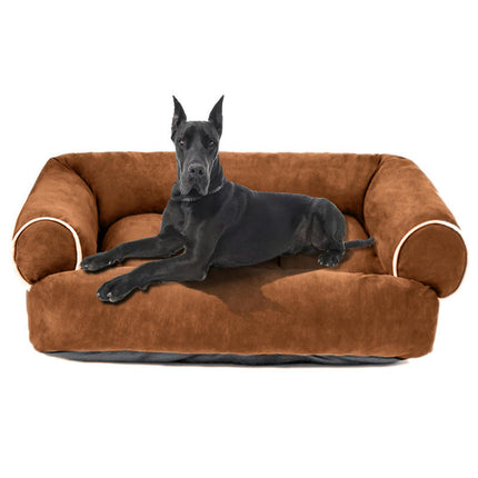Large Washable Pet Sofa Bed with Removable Washable Cover Non-Slip Bottom Foam Pet Sofa Bed