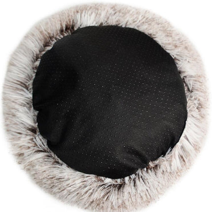 Small Dog Bed & Cat Bed, Round Donut Calming Cat Beds, Anti-Anxiety Cave Bed with Hooded Blanket