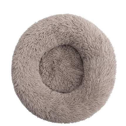 Original Calming Donut Dog and Cat Bed, Extra Long Plush with Non-Slip Bottom Removable and Washable 1