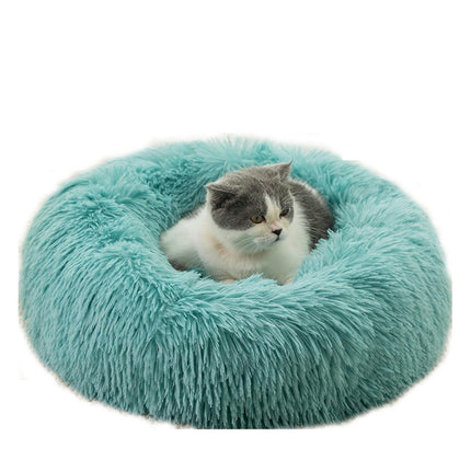 Modern Soft Plush Round Pet Bed for Cats or Small Dogs, Mini Medium Sized Dog Cat Bed Self  4