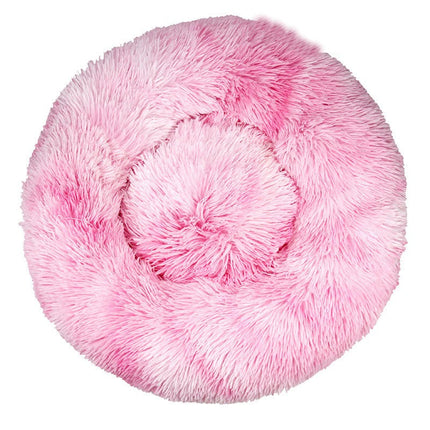Modern Soft Plush Round Pet Bed for Cats or Small Dogs, Mini Medium Sized Dog Cat Bed Self  3