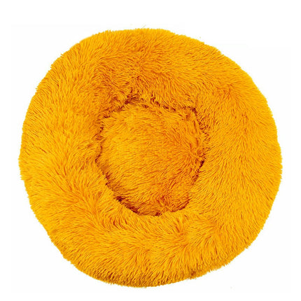 Modern Soft Plush Round Pet Bed for Cats or Small Dogs, Mini Medium Sized Dog Cat Bed Self  3
