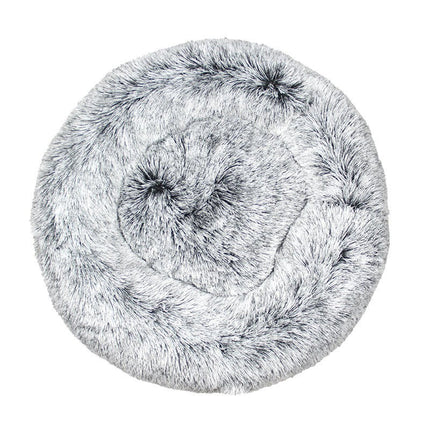 Modern Soft Plush Round Pet Bed for Cats or Small Dogs, Mini Medium Sized Dog Cat Bed Self