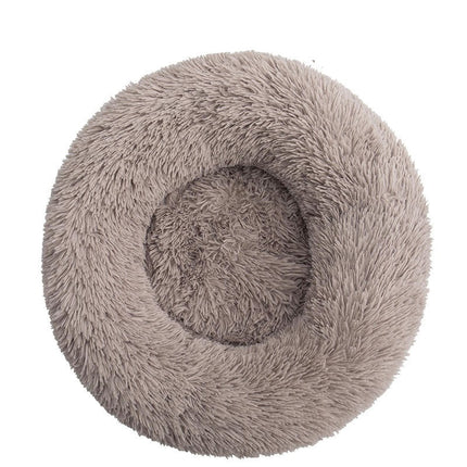 Modern Soft Plush Round Pet Bed for Cats or Small Dogs, Mini Medium Sized Dog Cat Bed Self  2