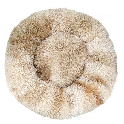 Modern Soft Plush Round Pet Bed for Cats or Small Dogs, Mini Medium Sized Dog Cat Bed Self  2