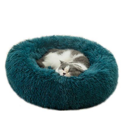 Modern Soft Plush Round Pet Bed for Cats or Small Dogs, Mini Medium Sized Dog Cat Bed Self  2