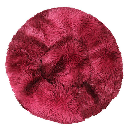 Modern Soft Plush Round Pet Bed for Cats or Small Dogs, Mini Medium Sized Dog Cat Bed Self  2