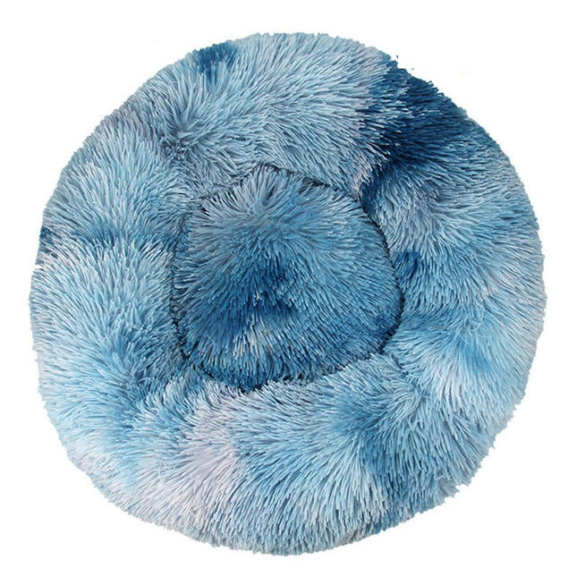 Modern Soft Plush Round Pet Bed for Cats or Small Dogs, Mini Medium Sized Dog Cat Bed Self  3