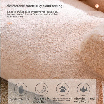 Luxury Cat Bed Sofa Winter Warm Cat Nest Pet Bed for Small Medium Dogs Cats Comfortable Plush Puppy Bed Pet Supplies