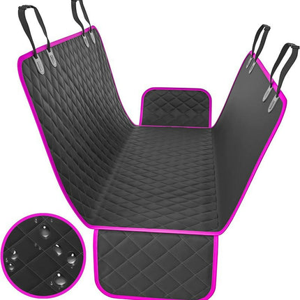 Car Back Seat Dog Car Seat Cover - Durable Pet Car Seat Cover Back Seat Protector, Car Non-Slip Dog Hammock with Side Wings