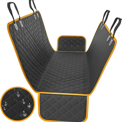 Car Back Seat Dog Car Seat Cover - Durable Pet Car Seat Cover Back Seat Protector, Car Non-Slip Dog Hammock with Side Wings