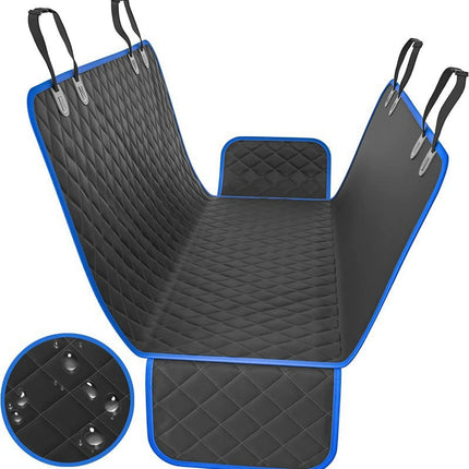Car Back Seat Dog Car Seat Cover - Durable Pet Car Seat Cover Back Seat Protector, Car Non-Slip Dog Hammock with Side Wings