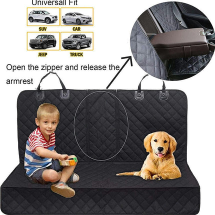 Hammock Back Seat Protector Waterproof Scratch Resistant Dog Durable Stain and Slip Resistant Pet Car Seat Cover with Side Wing