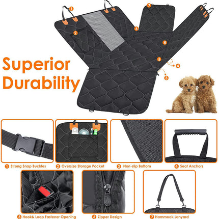 Dog Car Seat Cover for Back Seat, Travel Car Seat Covers Protector for Large Dogs for SUV Trucks  Limusine Family Car