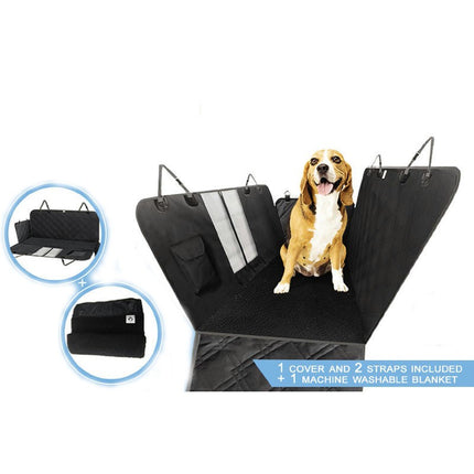 Dog Seat Cover for Car Backseats, SUVs and Trucks Hammock with Mesh Window and Waterproof Scratch Resistant Pet Car Seat Cover