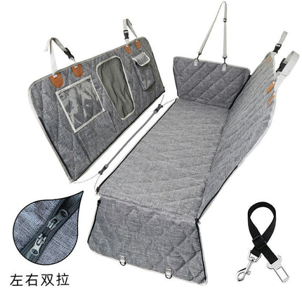 Dog Seat Cover for Car Backseats, SUVs and Trucks Hammock with Mesh Window and Waterproof Scratch Resistant Pet Car Seat Cover