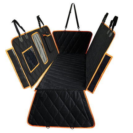 Dog Seat Cover for Car Backseats, SUVs and Trucks Hammock with Mesh Window and Waterproof Scratch Resistant Pet Car Seat Cover
