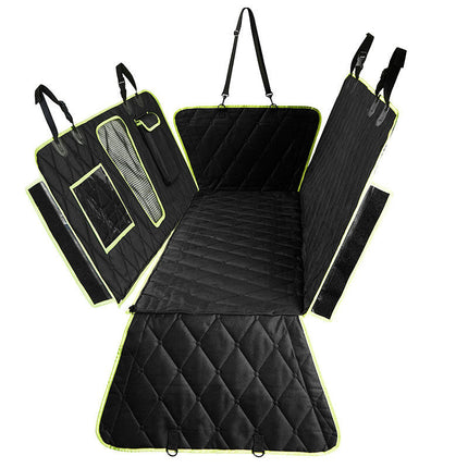 Dog Seat Cover for Car Backseats, SUVs and Trucks Hammock with Mesh Window and Waterproof Scratch Resistant Pet Car Seat Cover