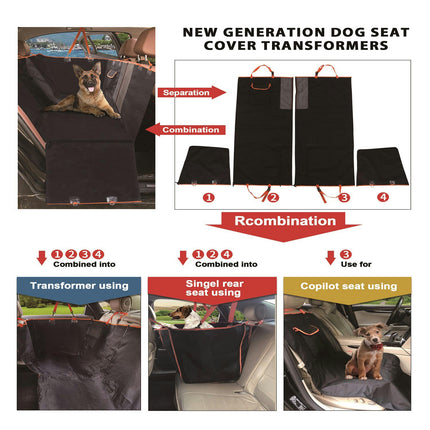 Camo Dog Seat Cover for Pets, Car Back Seat Cover Hammock Waterproof Pet Seat Cover for Cars, SUV, Jeeps and Trucks