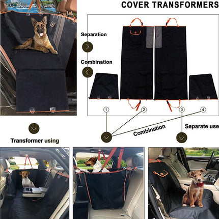 Camo Dog Seat Cover for Pets, Car Back Seat Cover Hammock Waterproof Pet Seat Cover for Cars, SUV, Jeeps and Trucks