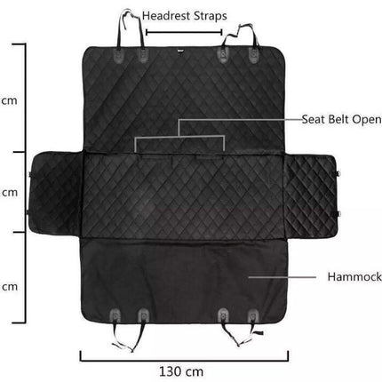 Dog Car Seat Cover for Back Seat,Waterproof Anti-Scratch Dog Hammock for Car, 600D Oxford Cloth Dog Car Seat Cover