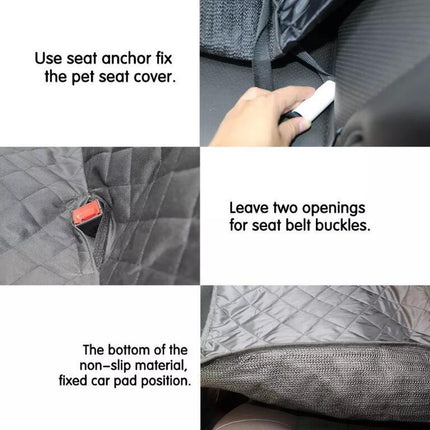 Dog Car Seat Cover for Back Seat,Waterproof Anti-Scratch Dog Hammock for Car, 600D Oxford Cloth Dog Car Seat Cover