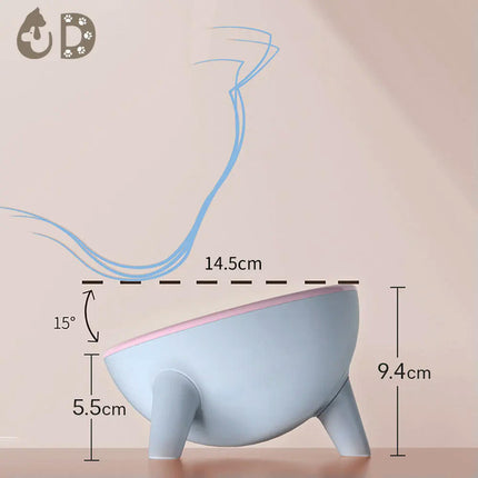 Pet Cat Bowl Pet Water Food Feed Dog Bowls 15degree Inclination Non-Slip Triangle Stand Cats Feeder Feeding Bowl For Cat Accessories
