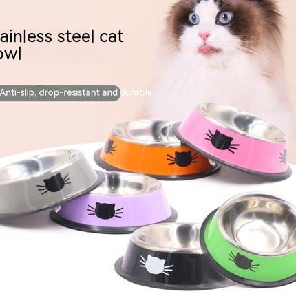 Supet Dog Cat Bowl, Dog Water Bowl with Non-Slip Rubber Base, Metal Insulated Stainless Steel Cat Bowls, Double Wall Cat Bowl