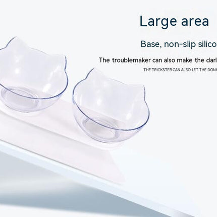 Non-Slip Pet Bowls For Cats Food Cat Water Bowl Double Cat Bowl Dog Bowl Pet Feeding Cat Dogs Feeder Protection Cervical