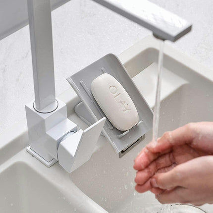 4 Pieces Soap Dish, Plastic Drain Sponge Soap Box Tray for Home Bathroom Accessories Soap Holder
