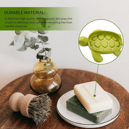 Cute Turtle Soap Dish Adorable Bathroom Accessory Home Portable Bathroom Cartoon Creative Soap Dishes