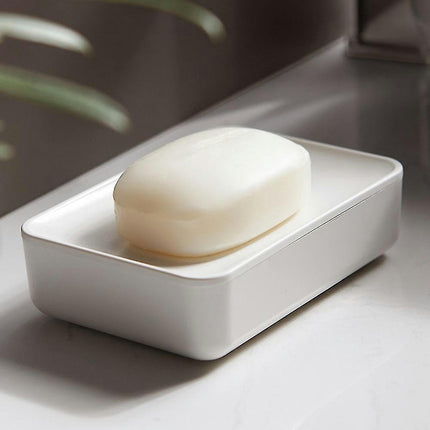 Bathroom White Soap Dish Easy Cleaning And Draining Soap Box For Home Bathroom Shower Supplies