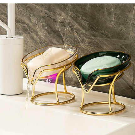 Luxury Style Soap Dish Plastic Soap Dish Bathroom Toilet Drainer Bathroom Accessories Creative Soap Box