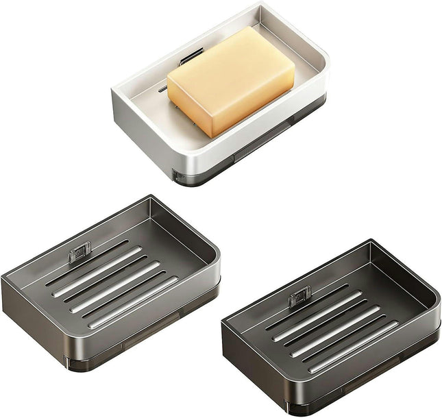 Aluminium Alloy Bathroom Soap Dish with Drain Water Wall Soap Dish Bathroom Accessories Soap Dish