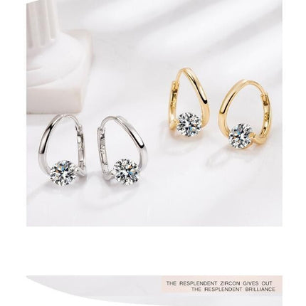 Earrings, S925 Sterling Silver Niche Temperament Earrings Light Luxury Female Exquisite Earrings