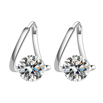 Earrings, S925 Sterling Silver Niche Temperament Earrings Light Luxury Female Exquisite Earrings